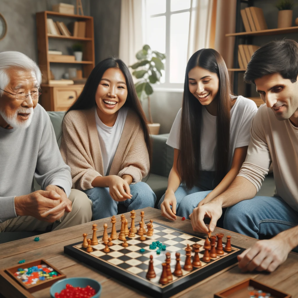 Photo-of-a-diverse-group-of-people-including-an-elderly-East-Asian-male-a-young-Hispanic-female-and-a-South-Asian-male-in-his-thirties-playing-boa