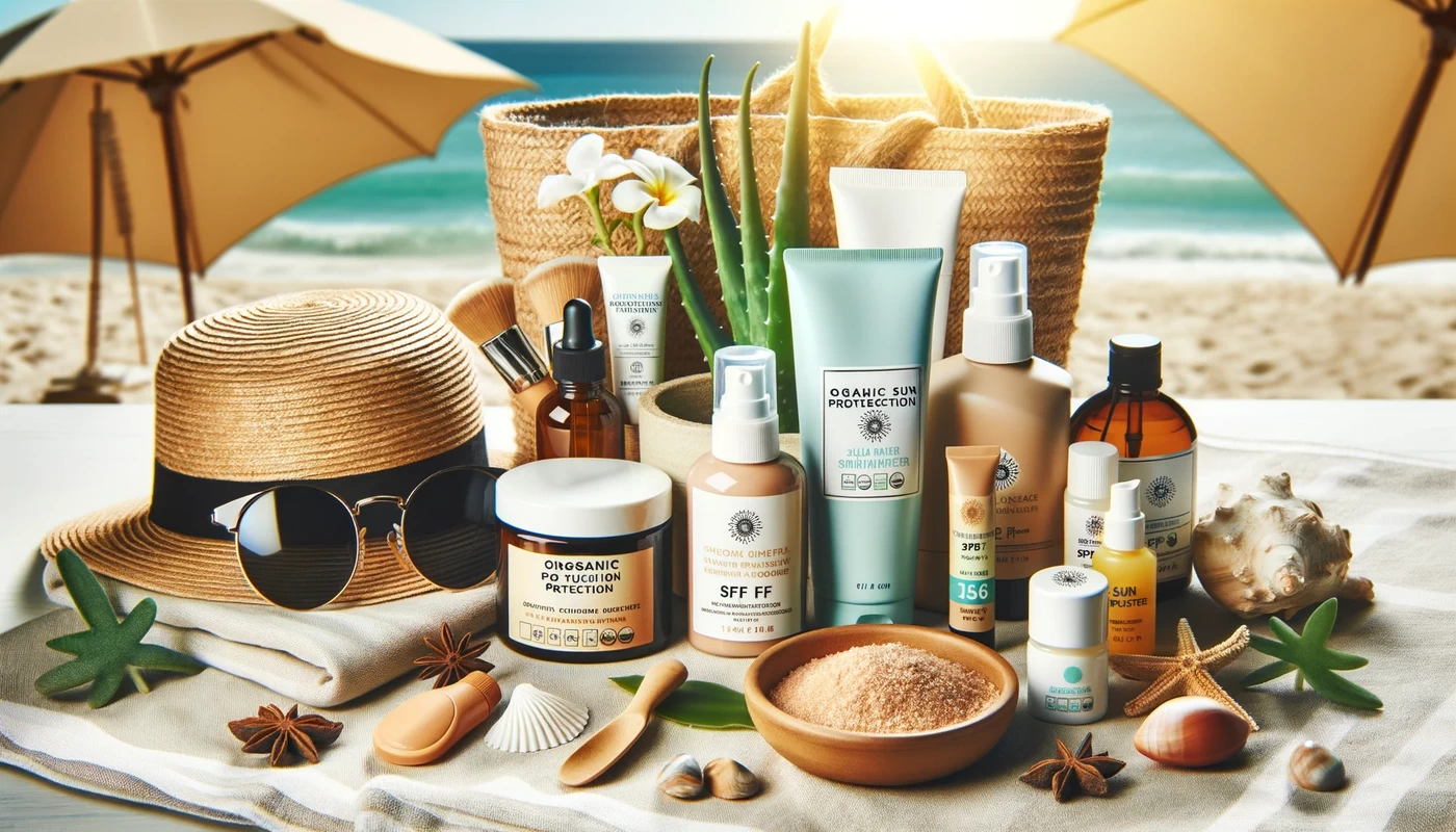 a-photo-showing-a-variety-of-organic-sun-protection-skincare-products-arranged-aesthetically-the-scene-includes-sunscreens-spf-infused-moisturizers