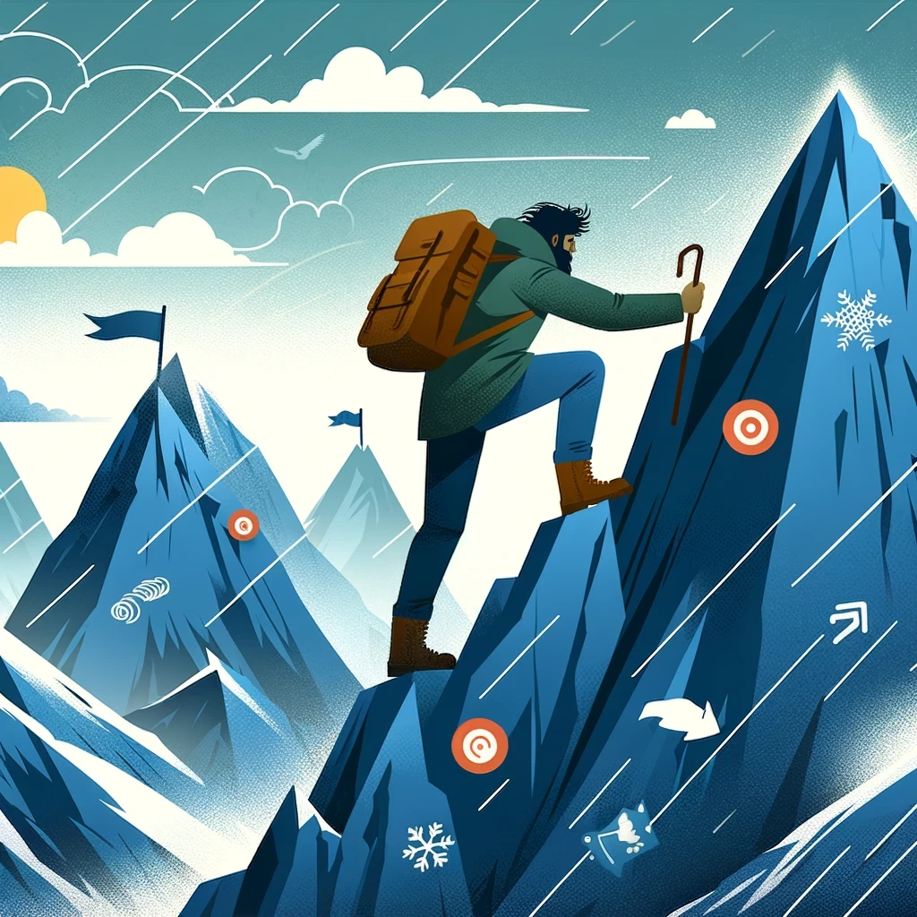 illustration-of-an-indomitable-entrepreneur-climbing-a-steep-mountain-facing-various-obstacles-such-as-harsh-weather-and-rough-terrain-representing-tenaci
