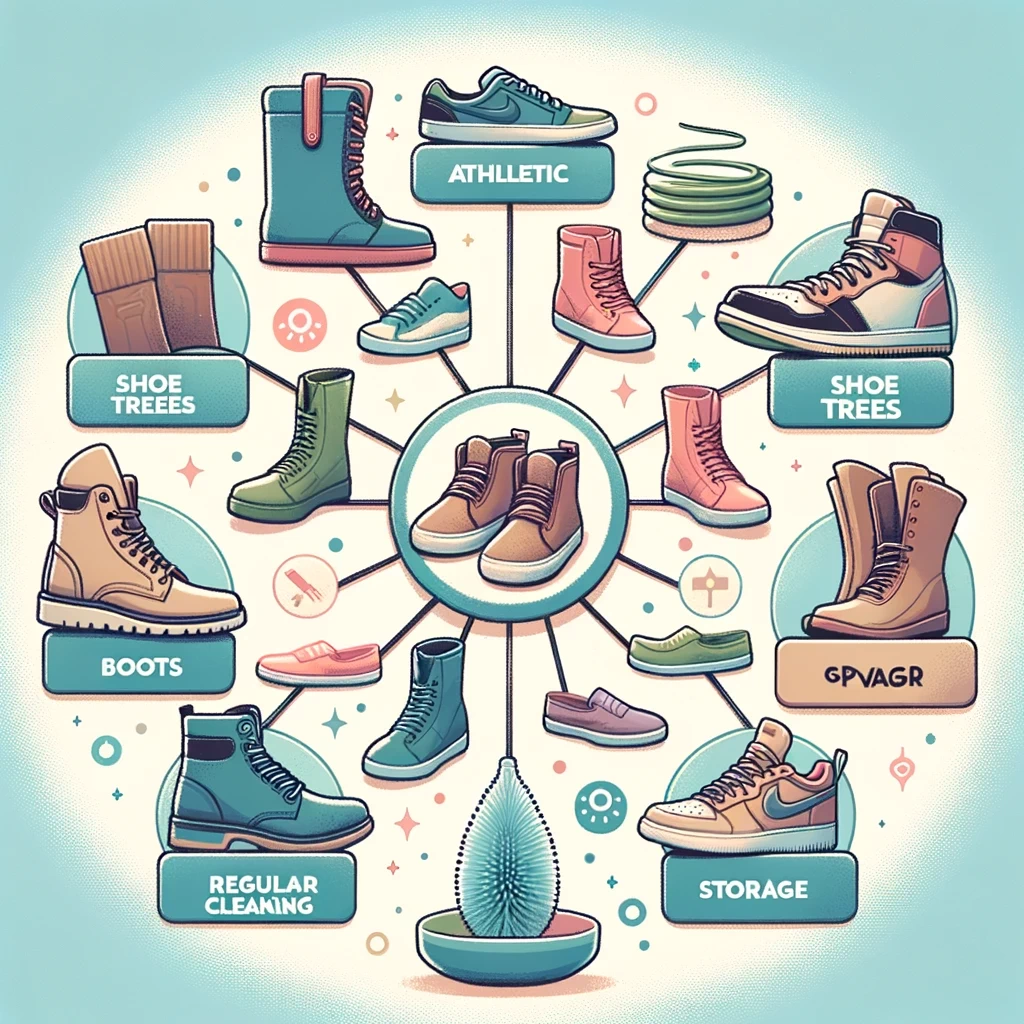image-illustrating-the-concept-of-shoe-longevity-and-care-featuring-different-types-of-footwear-including-athletic-shoes-boots-and-casual-shoes